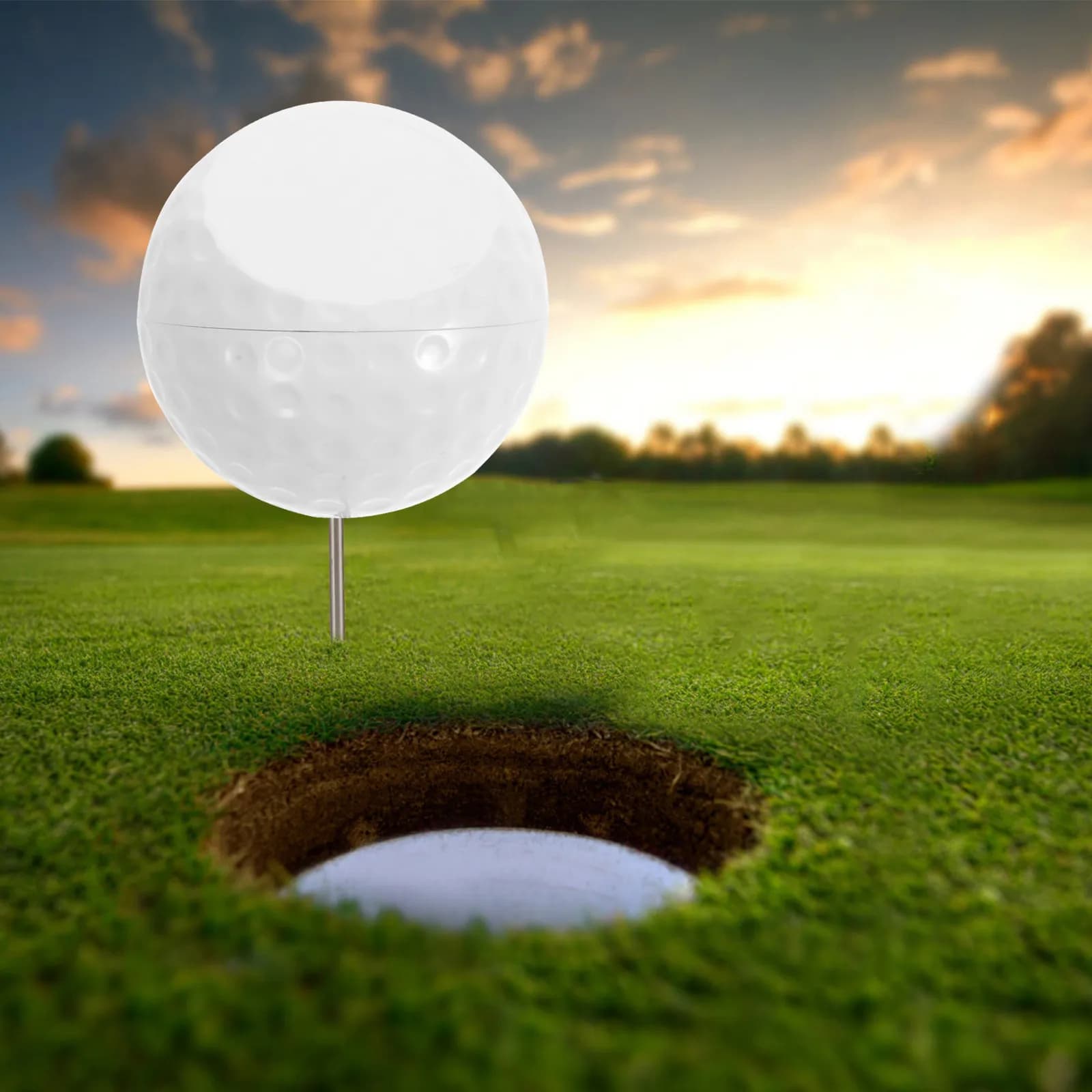 Marcatore di Posizione per Palline da Golf, in Acciaio Inossidabile per Esterni, con Punta in Plastica ABS, Rotondo, per Identificazione dei Tees e dei Confini sul Campo da Golf