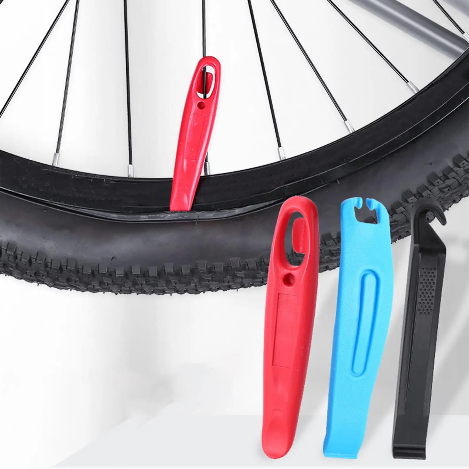 Leva per pneumatici bici in plastica, attrezzo per la riparazione di biciclette, leva per smontaggio pneumatici, resistente all'usura, in PP, attrezzo per la riparazione di biciclette, leva per smontaggio pneumatici