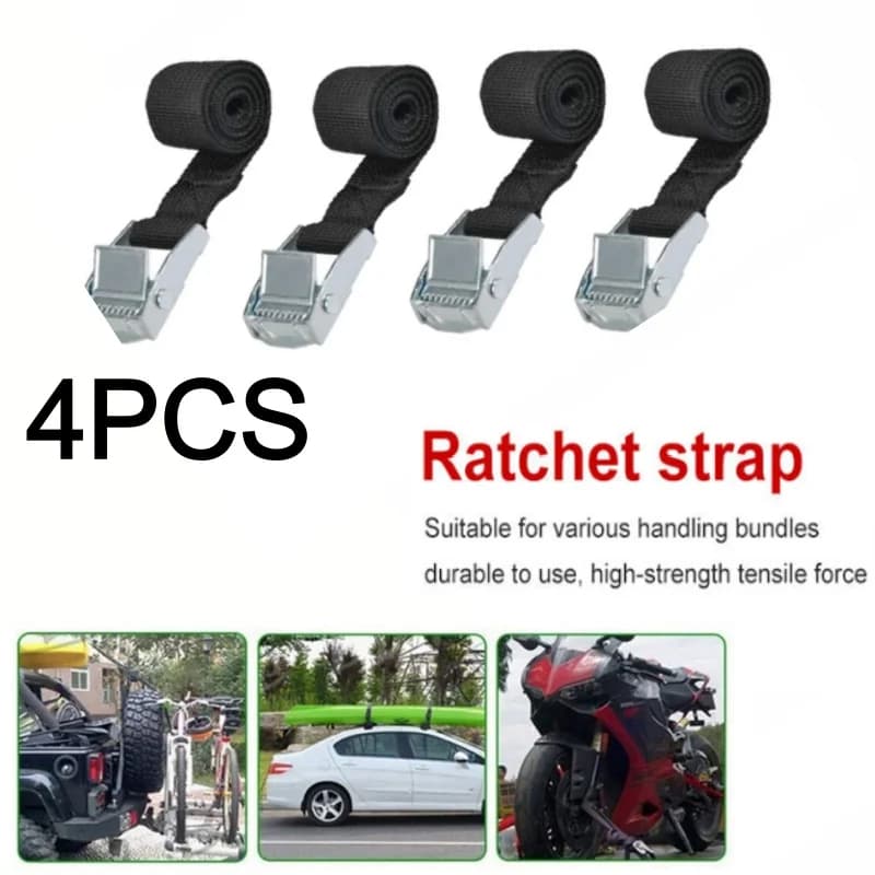 Cinghie di Fissaggio Resistenti all'Usura per Portabici Thule RideOn (4 Pezzi) Modelli 9402, 9502, Pop Top 973 - Ricambi per Portabici