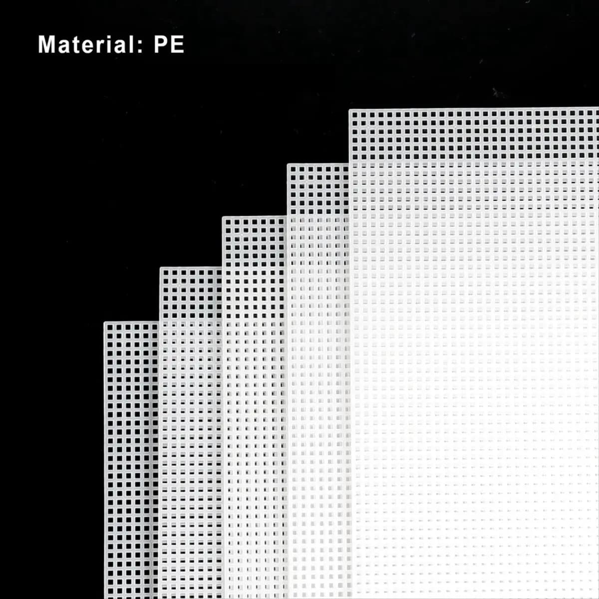 AT16 20 Sheets Plastic Canvas, 13x10.2Inch 7CT Transparent Plastic Mesh Canvas Sheets for Embroidery Mesh Sheets