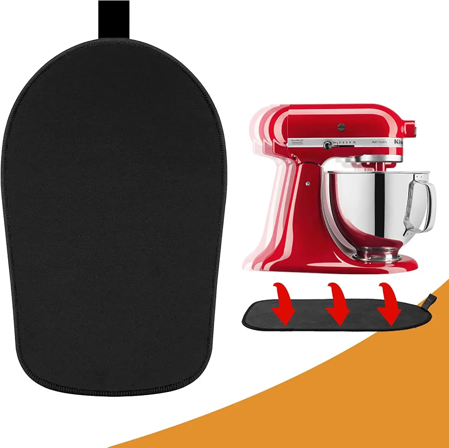 Tappetino scorrevole per mixer Kitchenaid, tappetino antiscivolo compatibile con mixer Kitchenaid 4.5-5 Qt con testa inclinabile, cucina