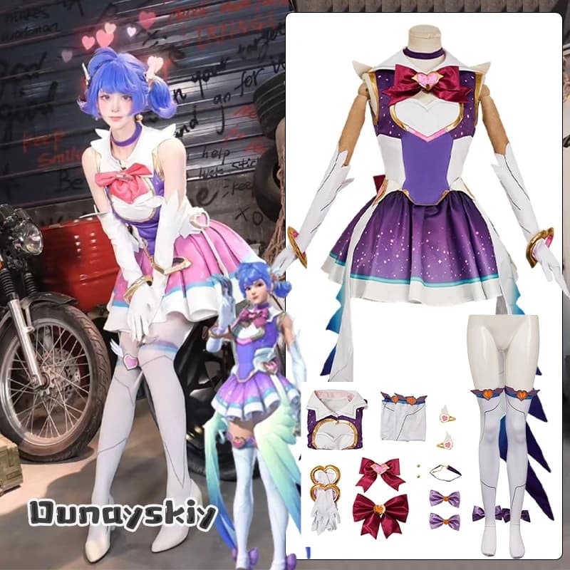 Gioco Anime Watchh2 Costume Kiriko Costume Cosplay Magic Girls Fantasia Abiti da marinaio Y2K Dolce Kawaii Lolita Uniform Parrucche Vestito