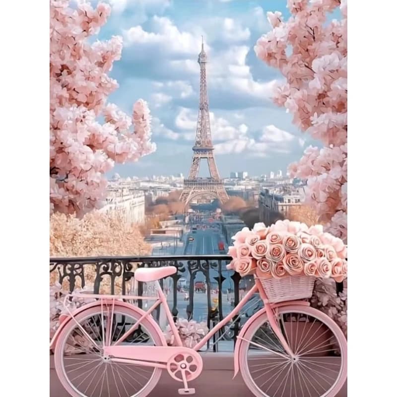 Diamond Painting Eiffel Tower Bicycle Rose Diamond Mosaic Landsacape Complete Kit Craft kit