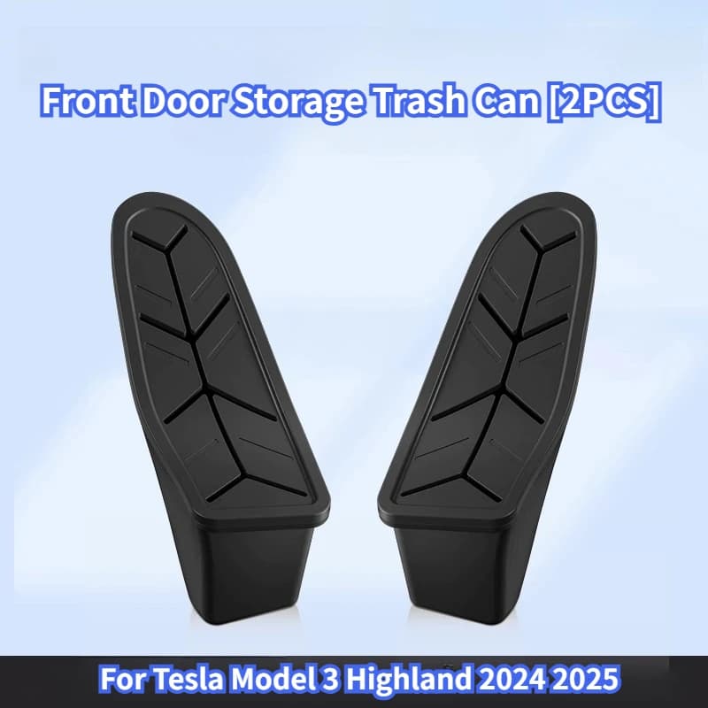 Per Tesla Modello 3 Highland 2024 Porta Auto Scatola di Immagazzinaggio Impermeabile Porta Laterale Pattumiera Interni Accessori di Modifica di Stoccaggio
