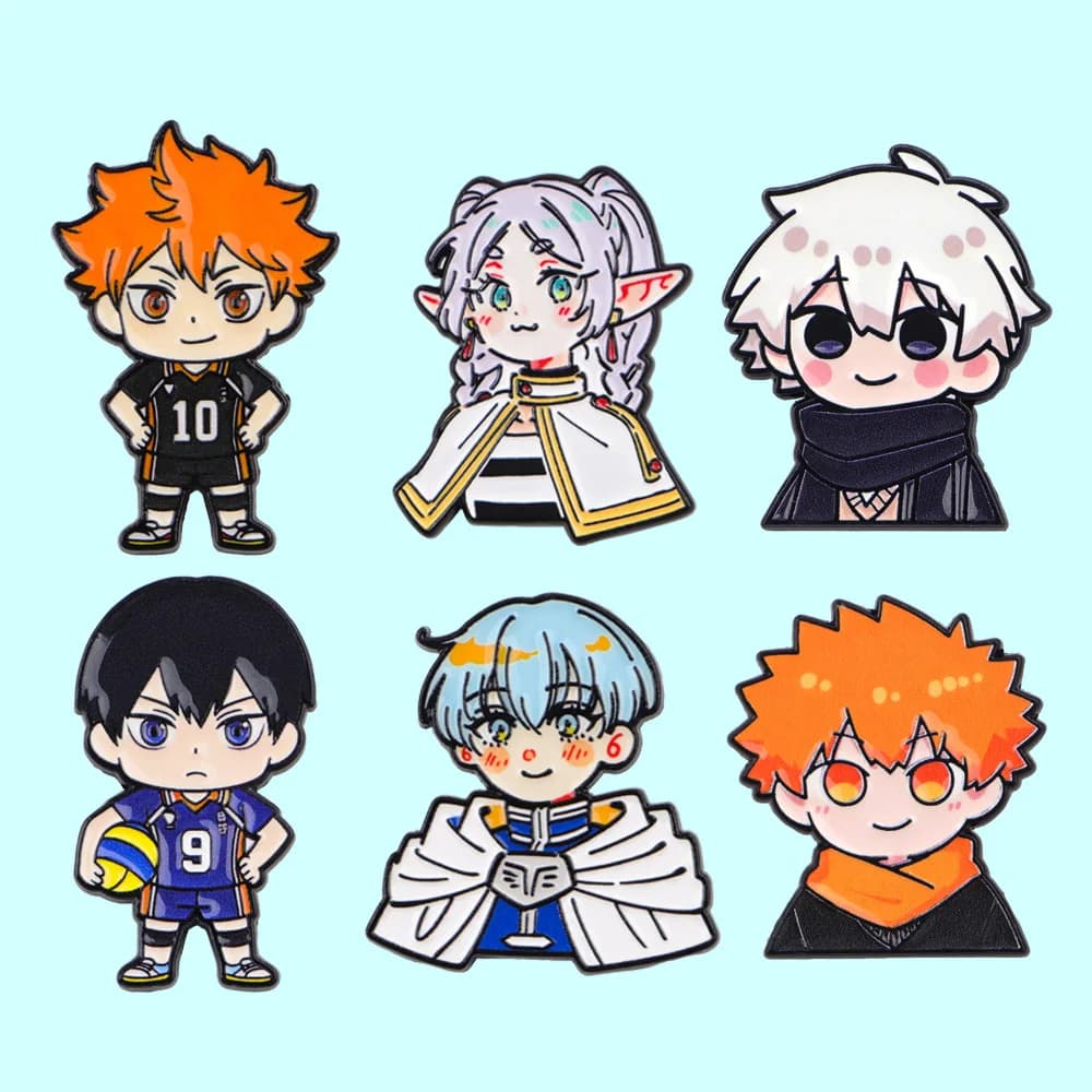 Spille da bavero con personaggi anime, distintivi smaltati per zaini e vestiti, accessori gioiello, spille e distintivi per valigette, idea regalo