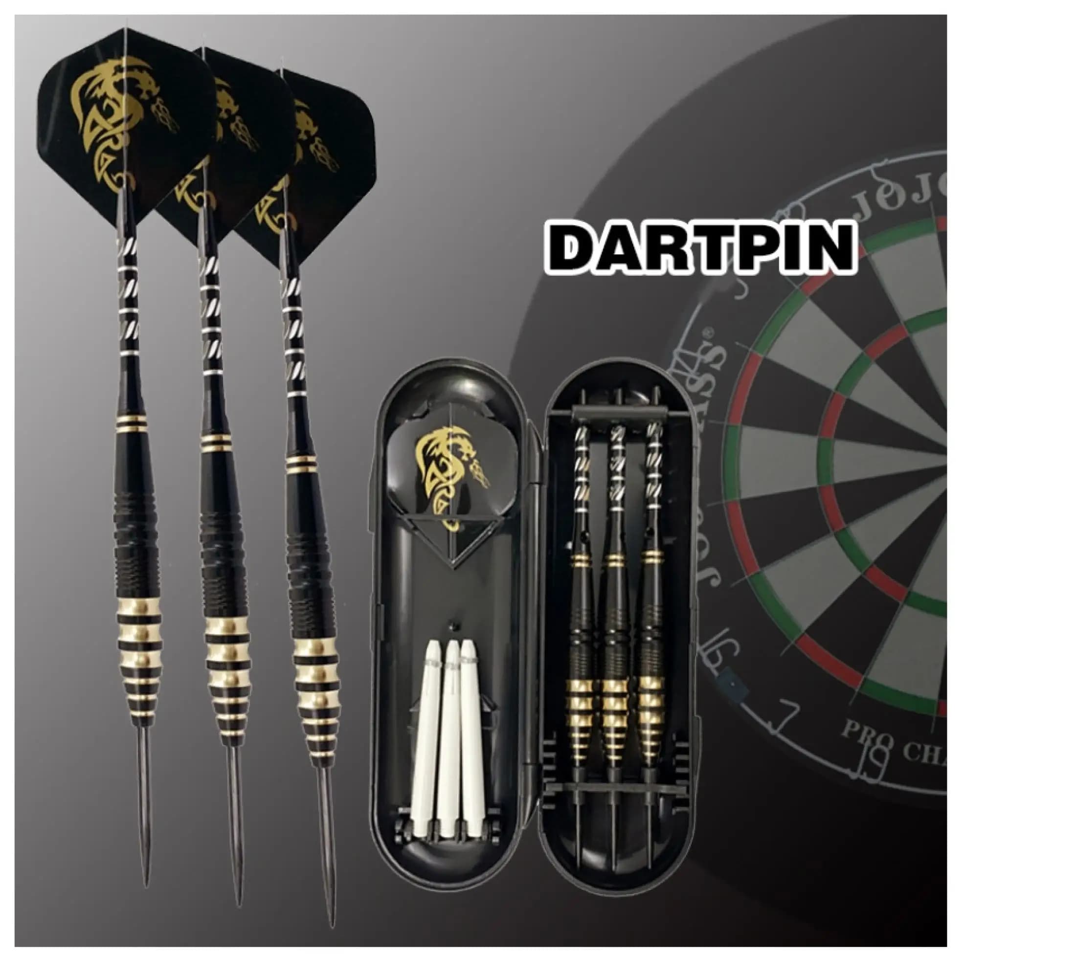 Dardo professionale con punta in acciaio Dardo con ago in acciaio in 3 pezzi Bellissimo gioco di freccette con albero in alluminio