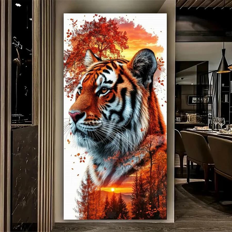 Diy Diamond Embroidery Abstract Tigers Horse and Dog Mosaic Picture Large Size Diamonds Painting Full Jewelry Cross Stitch Kit