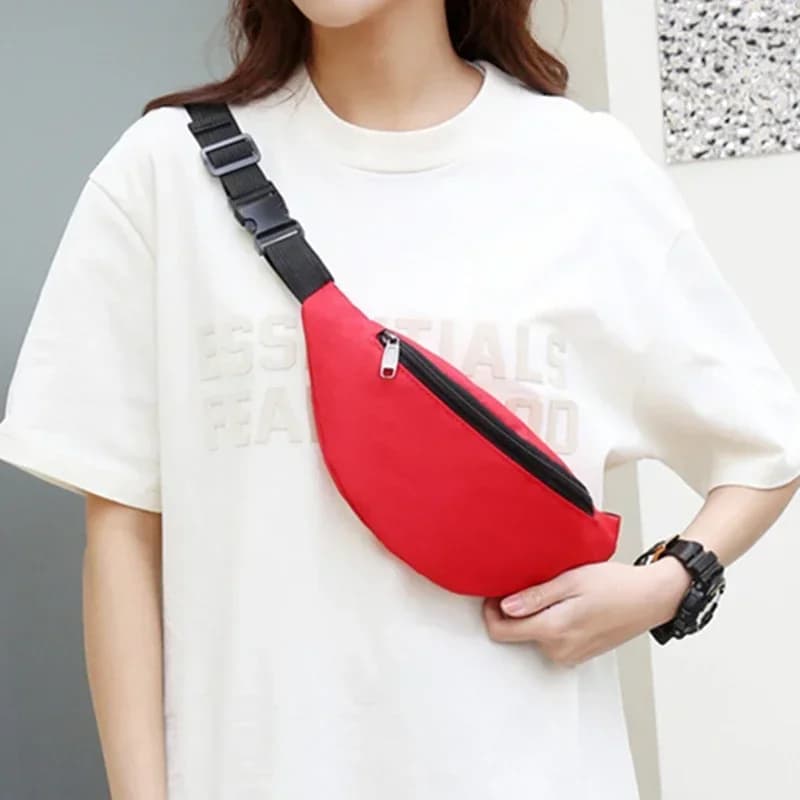Men's Waist Bag Waterproof Running Belly Banana Male Ladies Kangaroo Bum Hip Side Sports Waist Bag