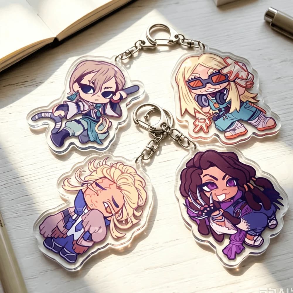 for GACHIAKUTA Anime Peripheral Zanka Nijiku Jabber Enjin Riyo Acrylic Keychain Ornament Festival Gift Backpack Accessories