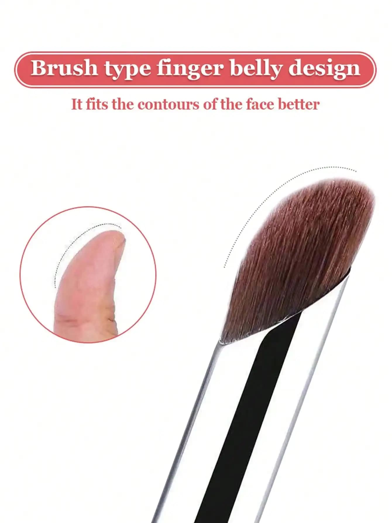 1 black brush for concealer in round head paste, without traces of brush, covers acne, acne scars, dark circles, base brush, brush for concealer in paste