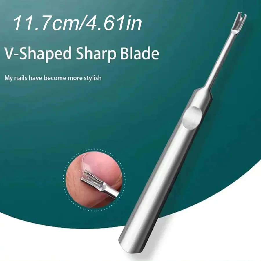 1PC spingipelle professionale in acciaio inossidabile per rimozione cuticole per unghie calli pelle morta forchetta per unghie manicure pedicure strumenti