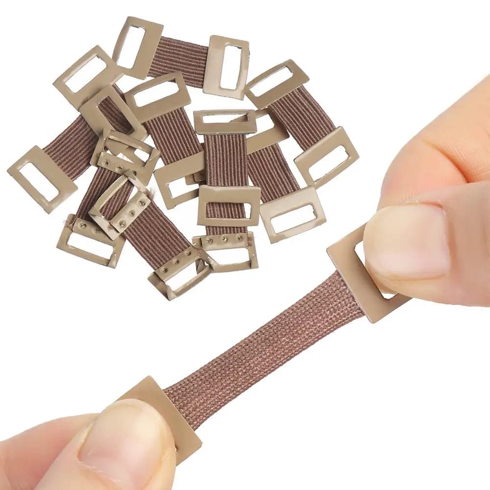 10 pezzi clip per fasciatura sostituzione fascia elastica avvolgere clip in metallo elasticizzato morsetti di fissaggio Kit di aiuto per accessori sportivi