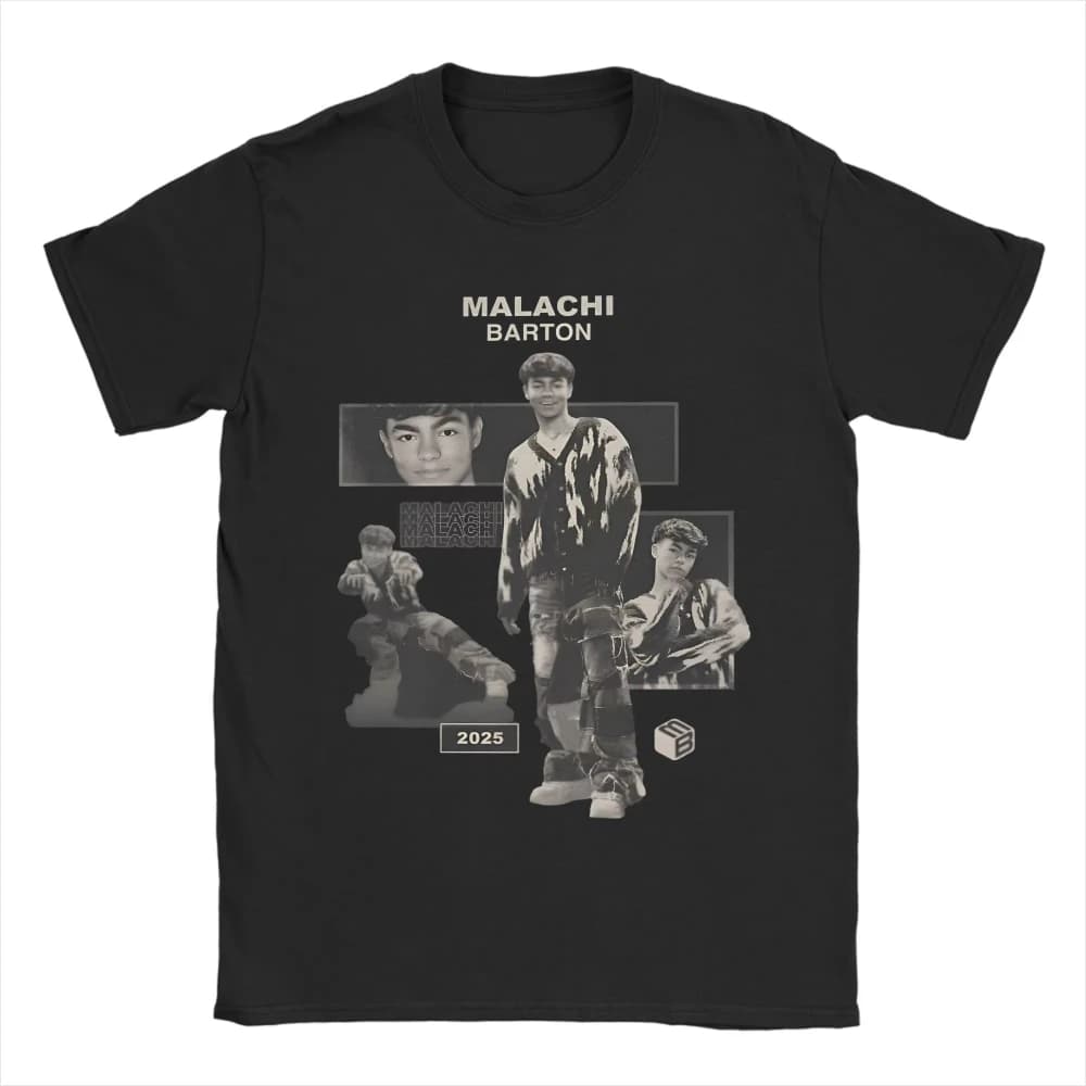 Magliette stampate Malachi Barton American Actor per uomo e donna, t-shirt in cotone per il tempo libero, girocollo, maniche corte, abbigliamento estivo