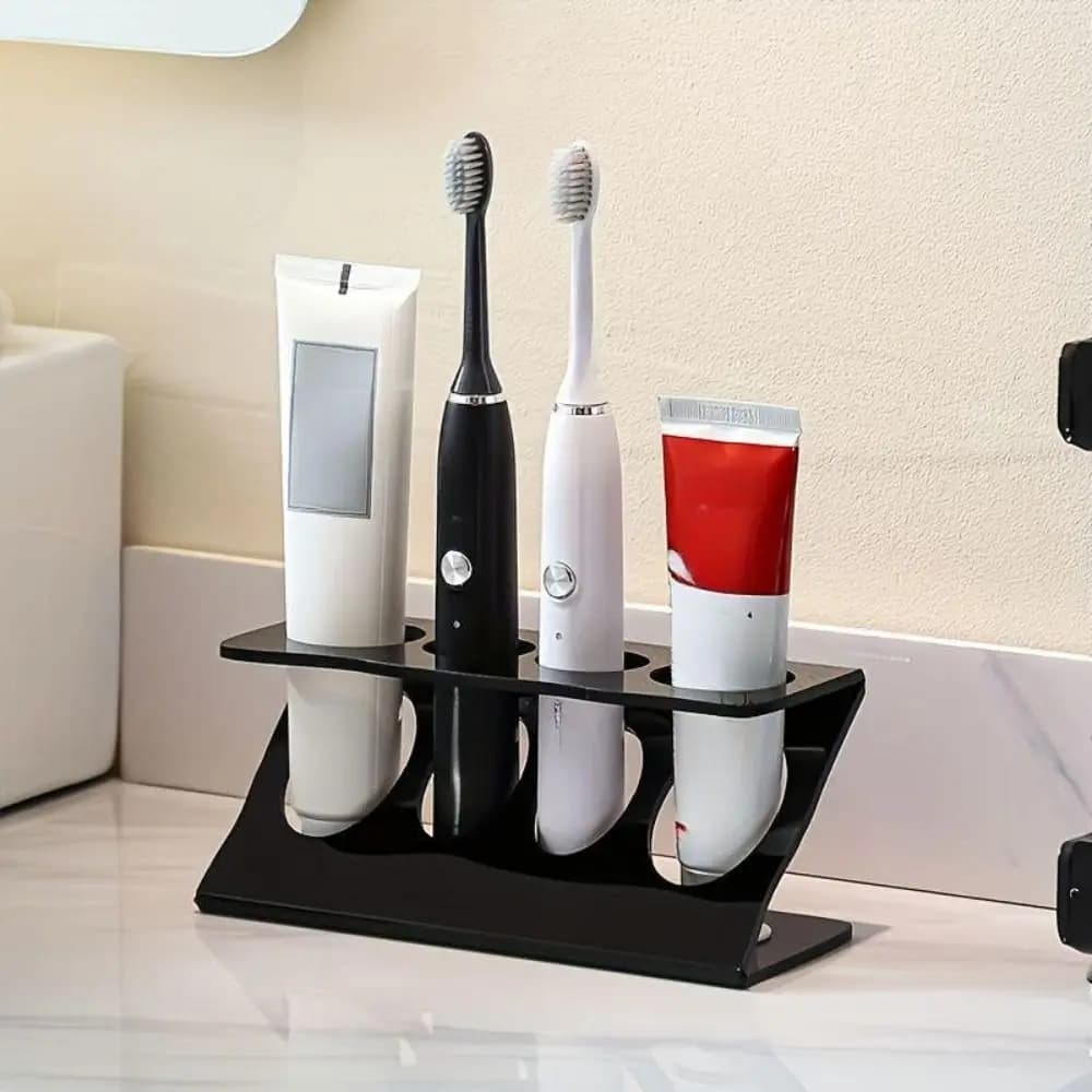 Supporto per Spazzolino Elettrico con Stampa 3D, Portaoggetti Creativo Multifunzione per Bagno, Salvaspazio, Porta Rasoio Verticale