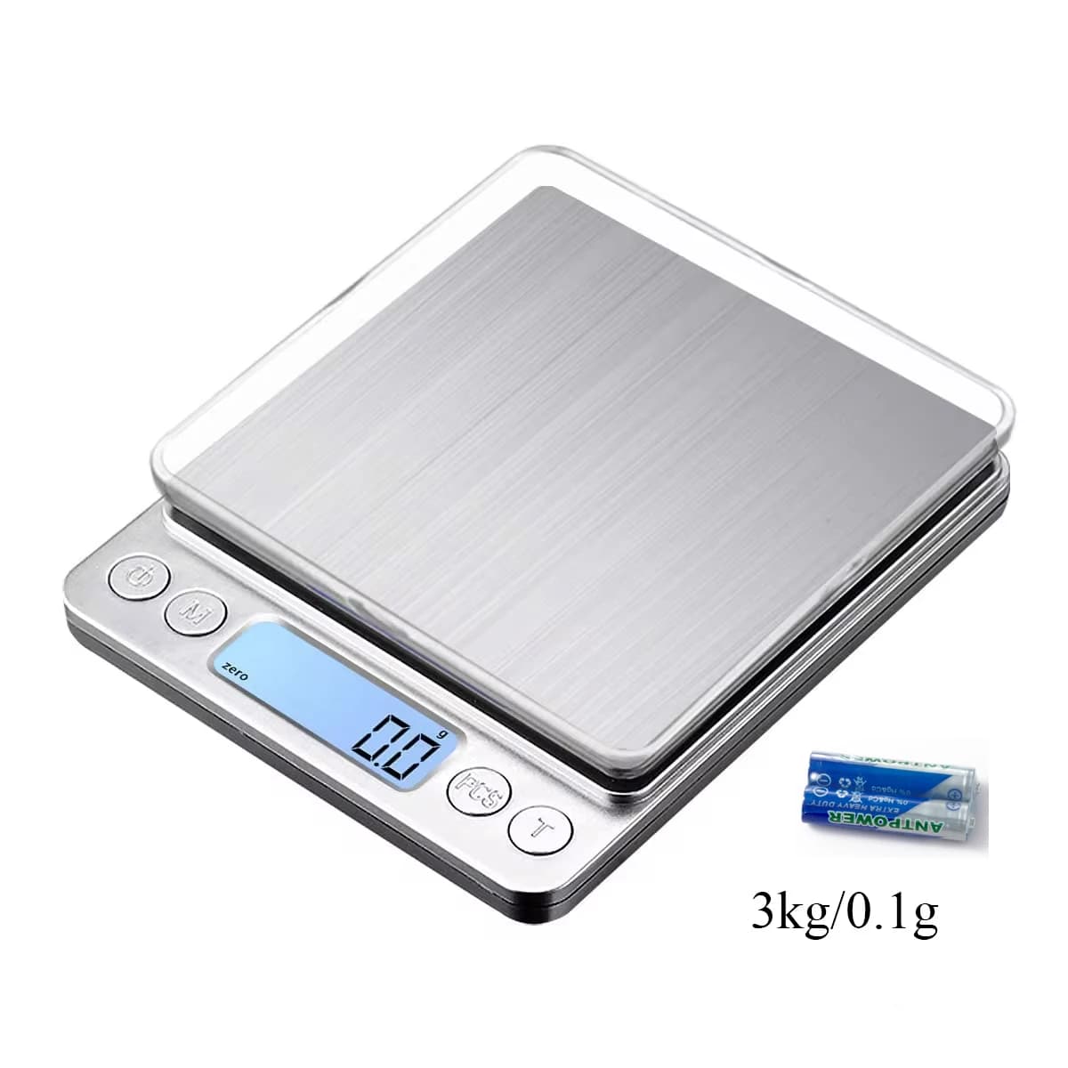 Digital Kitchen Balance 3000 g/0.1 g Small Jewellery Balance Food Balance Digital Weight Gram and Oz Digital Balance for grams with LCD/Tour