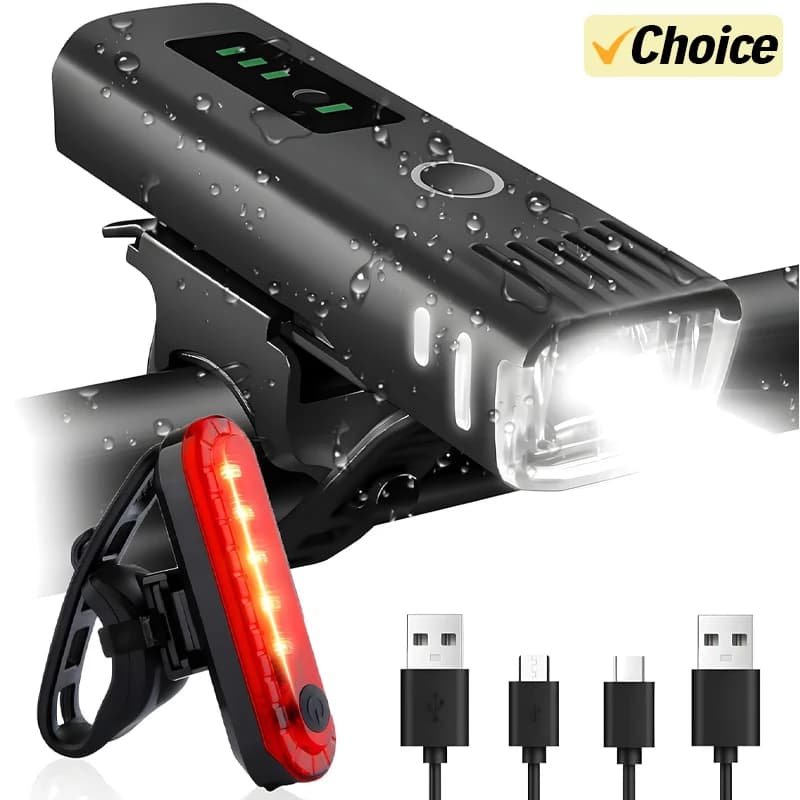 1000LM Rechargeable USB LED Bicycle Front Light Intelligent Sensor Back Light Waterproof LED Lights Bike Safety Lights
