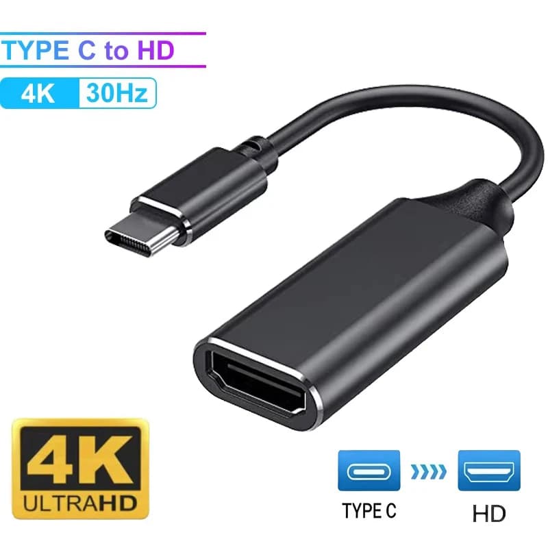 USB C to HDMI-compatible Cable Type C to HDTV Adapter USB 3.1 4K Converter for PC Laptop MacBook Air Samsung Xiaomi Huawei Phone