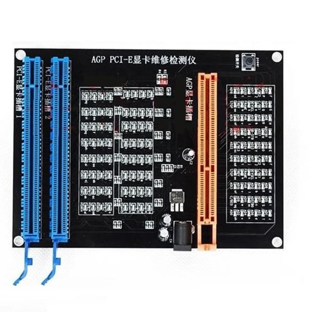 AGP pci-e X16 Tester presa a doppio scopo Display immagine Video Card Checker Tester strumento diagnostico della scheda grafica