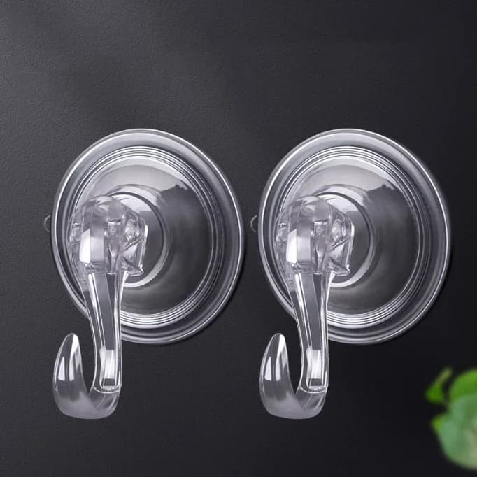 4pcs Suction Cup Hook Transparent Reusable Heavy Duty Vacuum Suction Cup Kitchen Bathroom Window Glass Wall Hooks for Towel