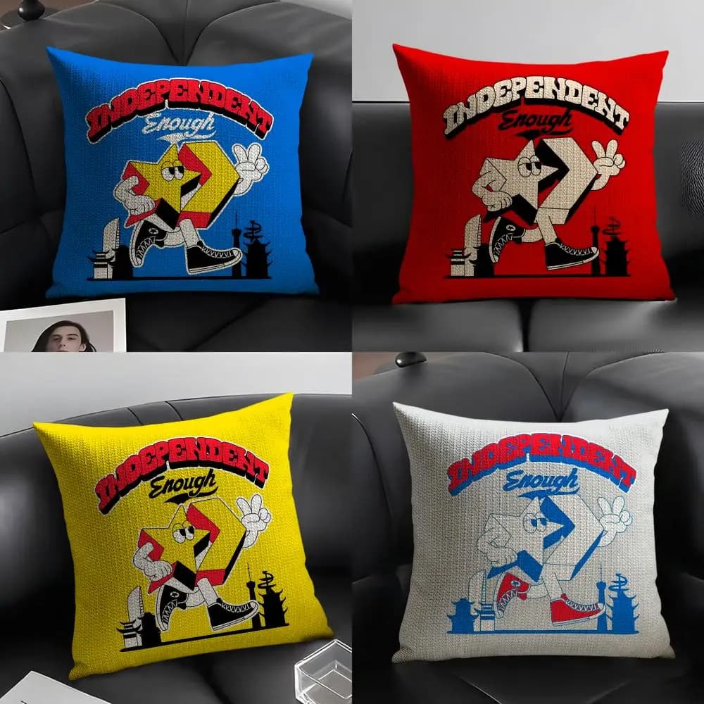 Fashion C-ConverseS cushion cover, summer, breathable, organic linen, front-back printing, for sofa, home decoration