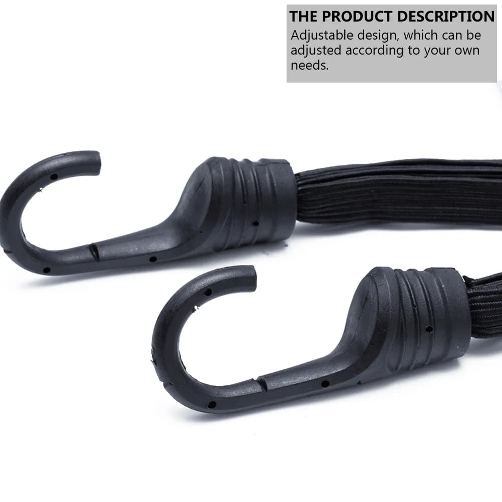 2 Pieces Elastic Belts for Bikes and Motorcycles, Corda Adjustable Fixing for Camping, Horse riding, Helmets and Baggage