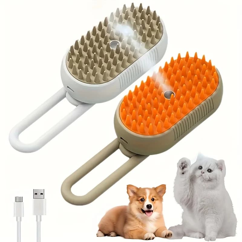 Pet Bath Brush Shampoo Dispenser Silicone Massage Brush Soft Silicone Bristles Dog Cat Shower Grooming Comb Puppy Hair Remover Cleaning Scrubber Pet Washing Tool