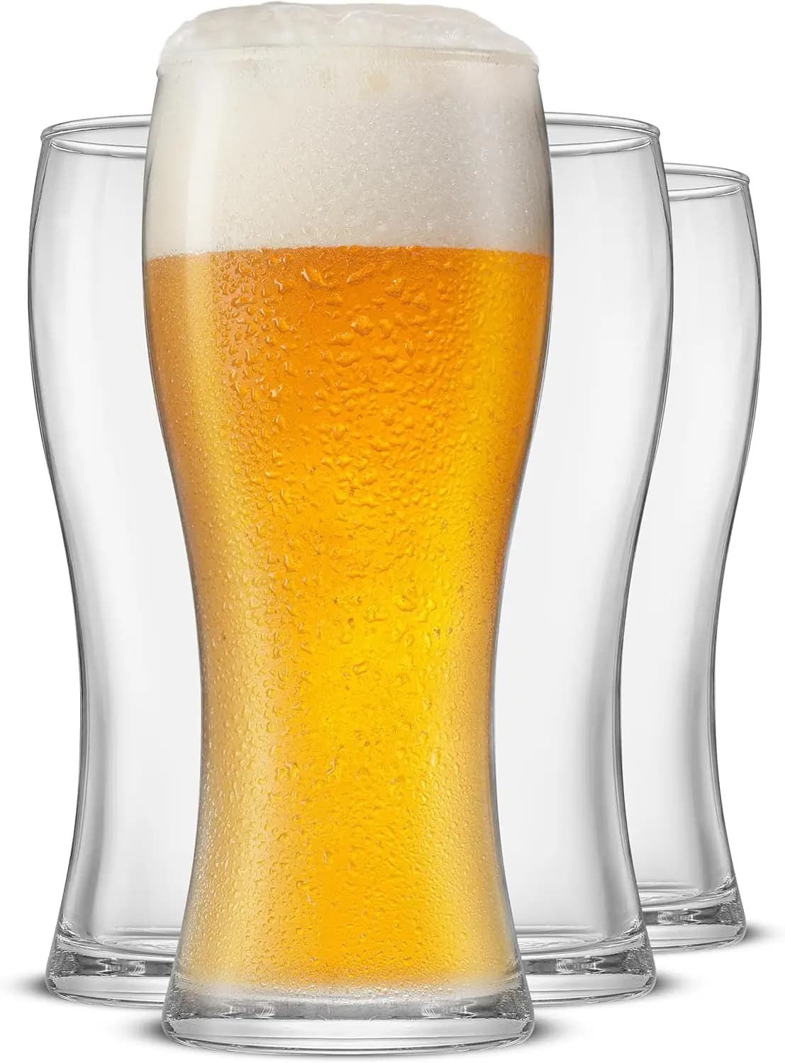 Set di 4 Bicchieri Classici da Birra, Bicchieri da 15.5oz per Birra Artigianale Pilsner IPA, Tazze e Boccali Resistenti per Uomini, Ideali come Regalo