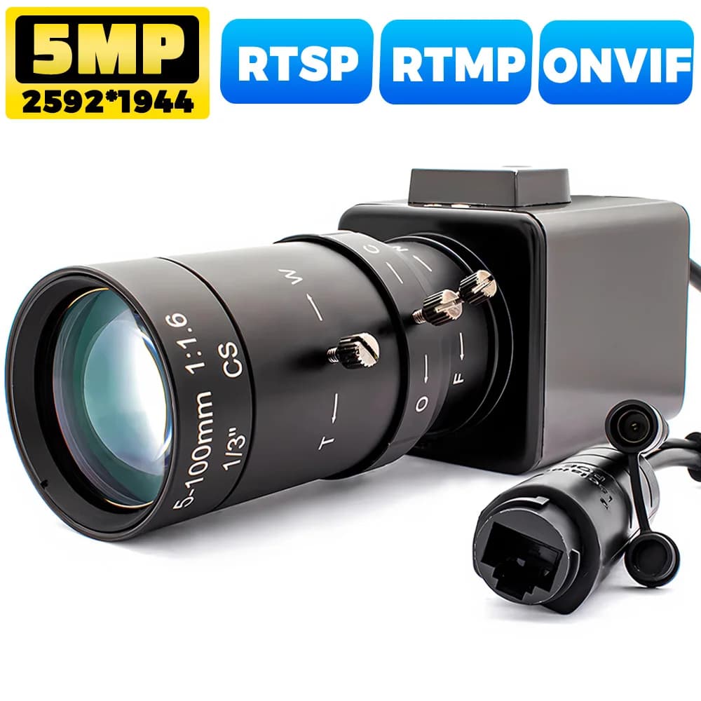 IP camera POE IMX335 from 5 MP Webcam with human movement detection with 20X zoom varifocal lens Onvif support H.265 RTSP RTMP Photo instant