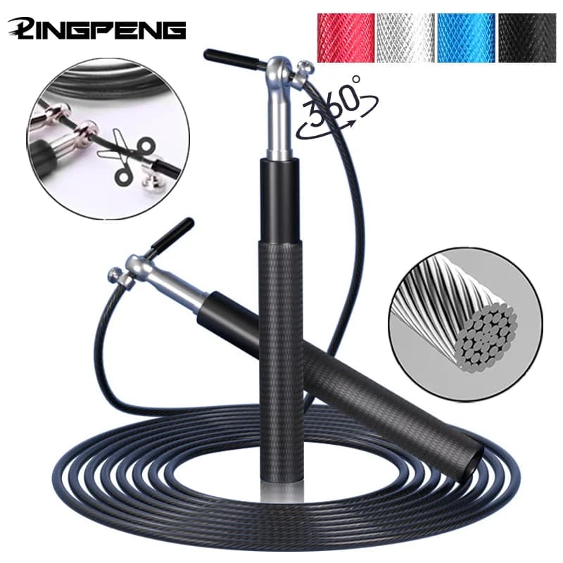 Steel Wire Jumping Corda Sports Equipment for Fitness Ball Bearings Jumping Short School Students Aluminum Alloy Training