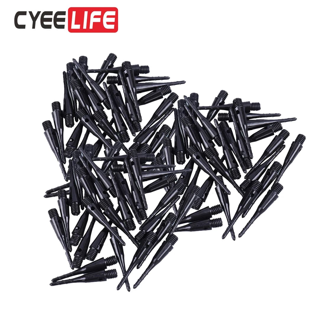 CyeeLife 100 pezzi di freccette elettroniche ad alta precisione in plastica professionale durevole punta morbida punti set di accessori per la sostituzione dell'ago