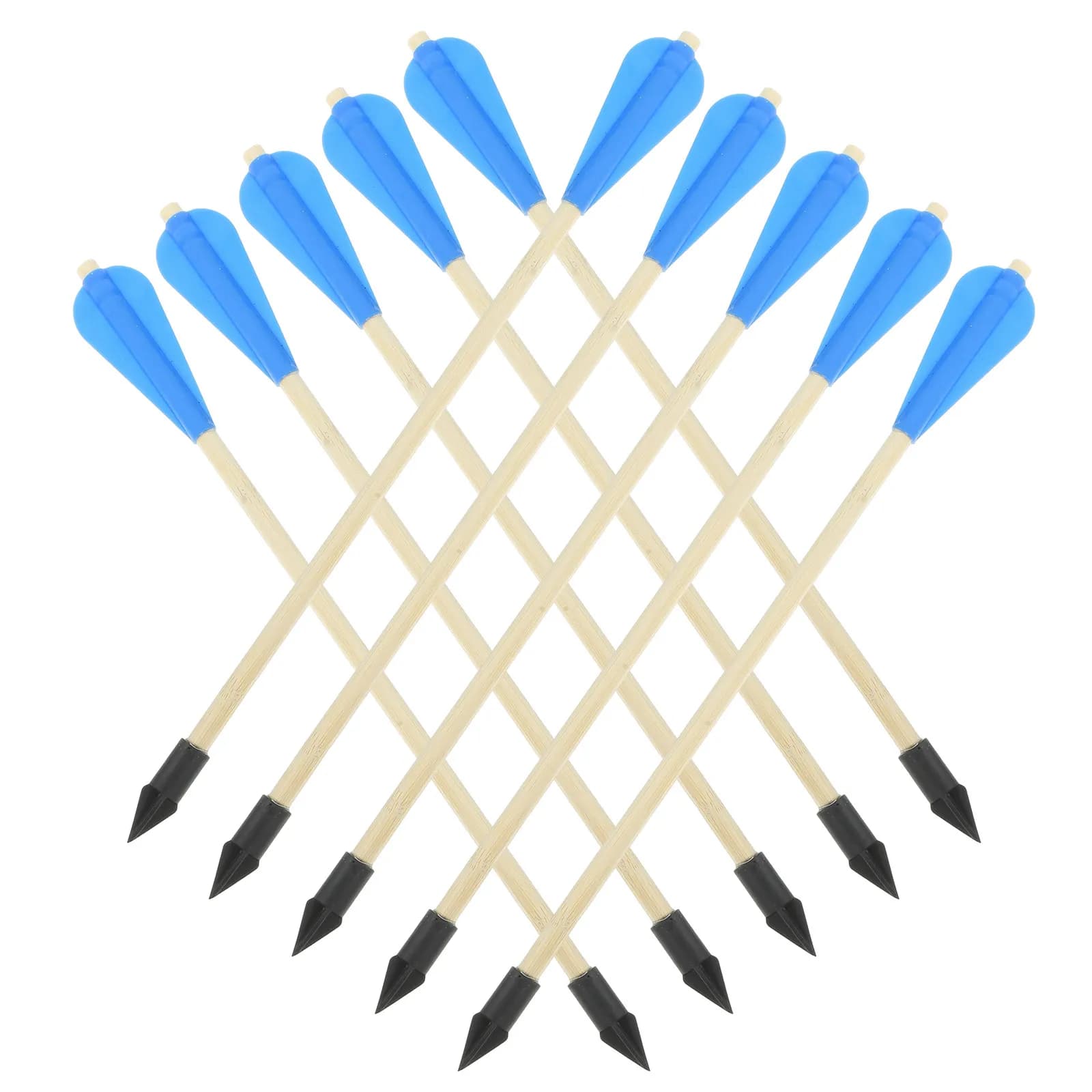 10Pcs Safe Wooden Rubber Throwing Pot Arrows Kids Arrow Tossing Game Develops Motor Skills Balance Coordination Outdoor Indoor