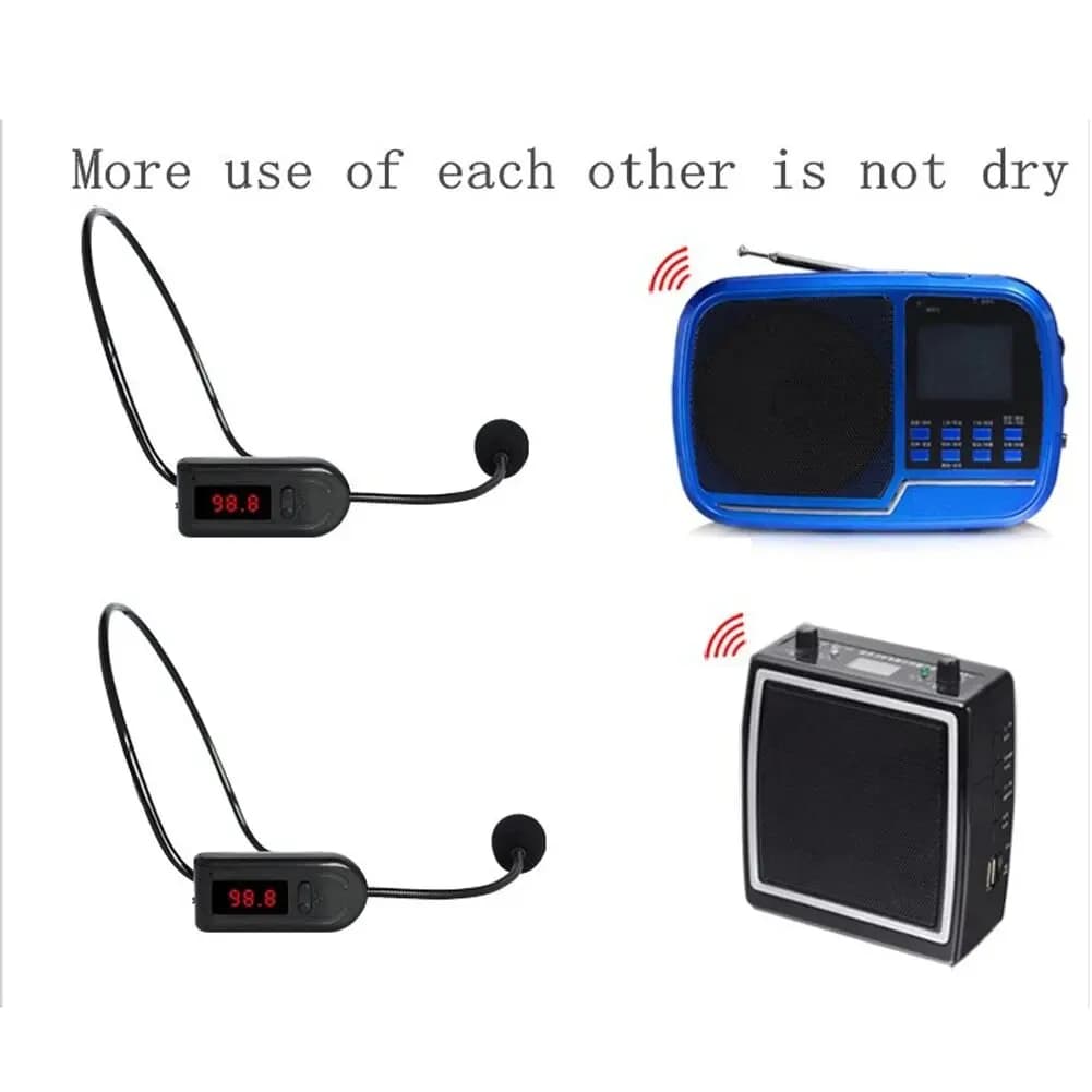 Sistema di cuffie con microfono wireless FM Ricevitore corrispondente automatico da 87.0-108 MHz per l'insegnamento dell'altoparlante che gioca con le forniture di gioco