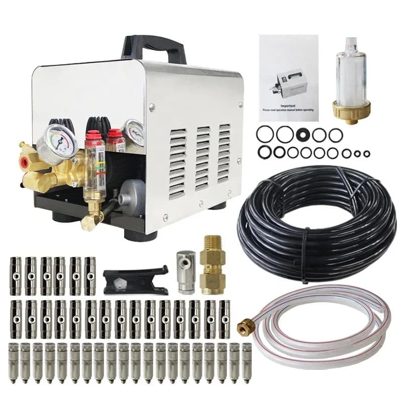 Commercial Cooling Humidifier 220V 1L/min Fogger Machine High Pressure Fine Mist Maker Industrial