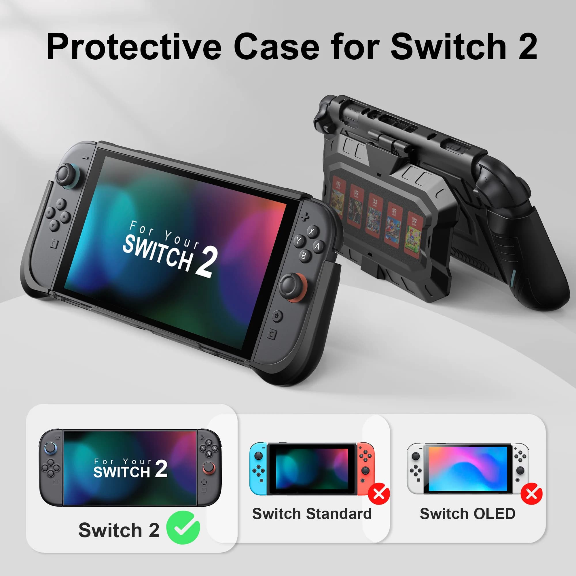 Custodia protettiva STARTRC Mecha per Nintendo Switch 2 Controller di gioco Protezione staffa monopezzo Copertura pieghevole per supporto Joy-Con