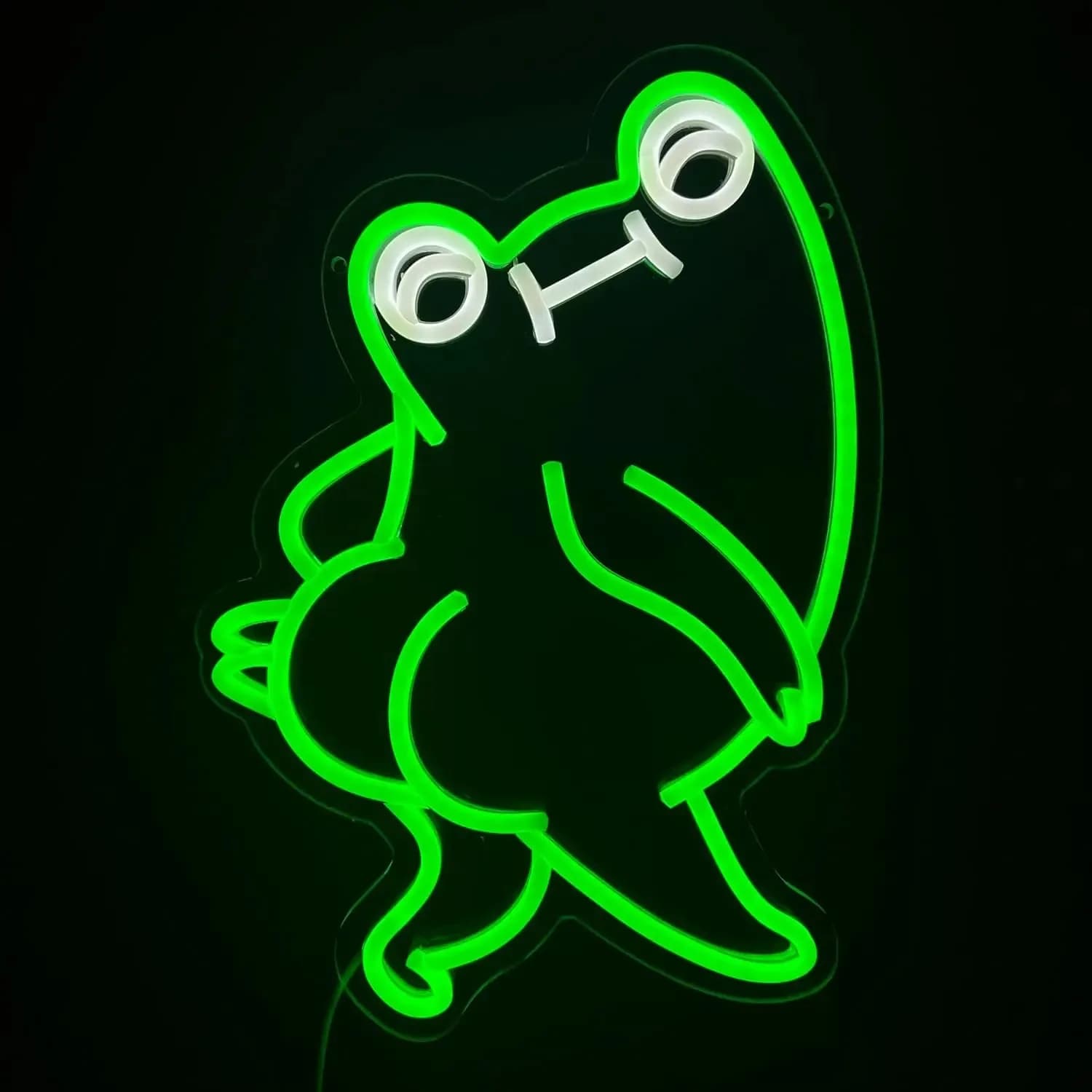 Insegna al neon a forma di rana Luce a LED sexy a testa di rana per la decorazione della parete Luci notturne dimmerabili alimentate tramite USB per regali di compleanno della grotta dell'uomo della camera da letto