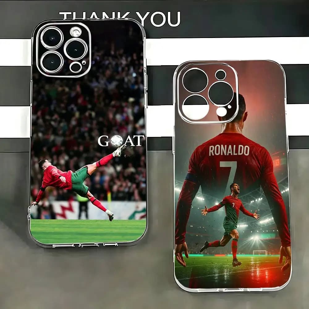 Famous A-Athletes C-CR7 Phone Case Transparent Silicone Soft For iPhone 17 16 15 14 13 12 11 Mini Pro Max Plus