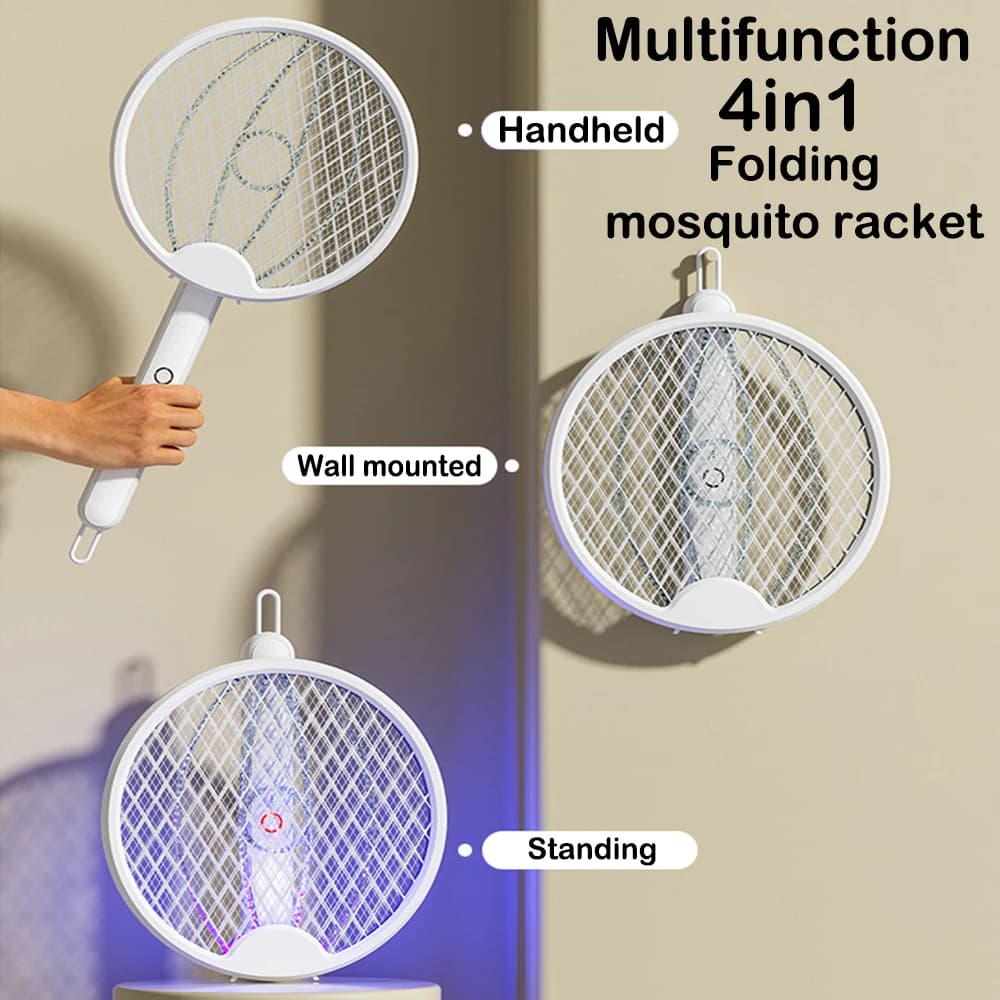 Lampada antizanzare elettrica pieghevole con ricarica USB Scacciamosche con luce UV Zapper per insetti portatile per camera da letto estiva