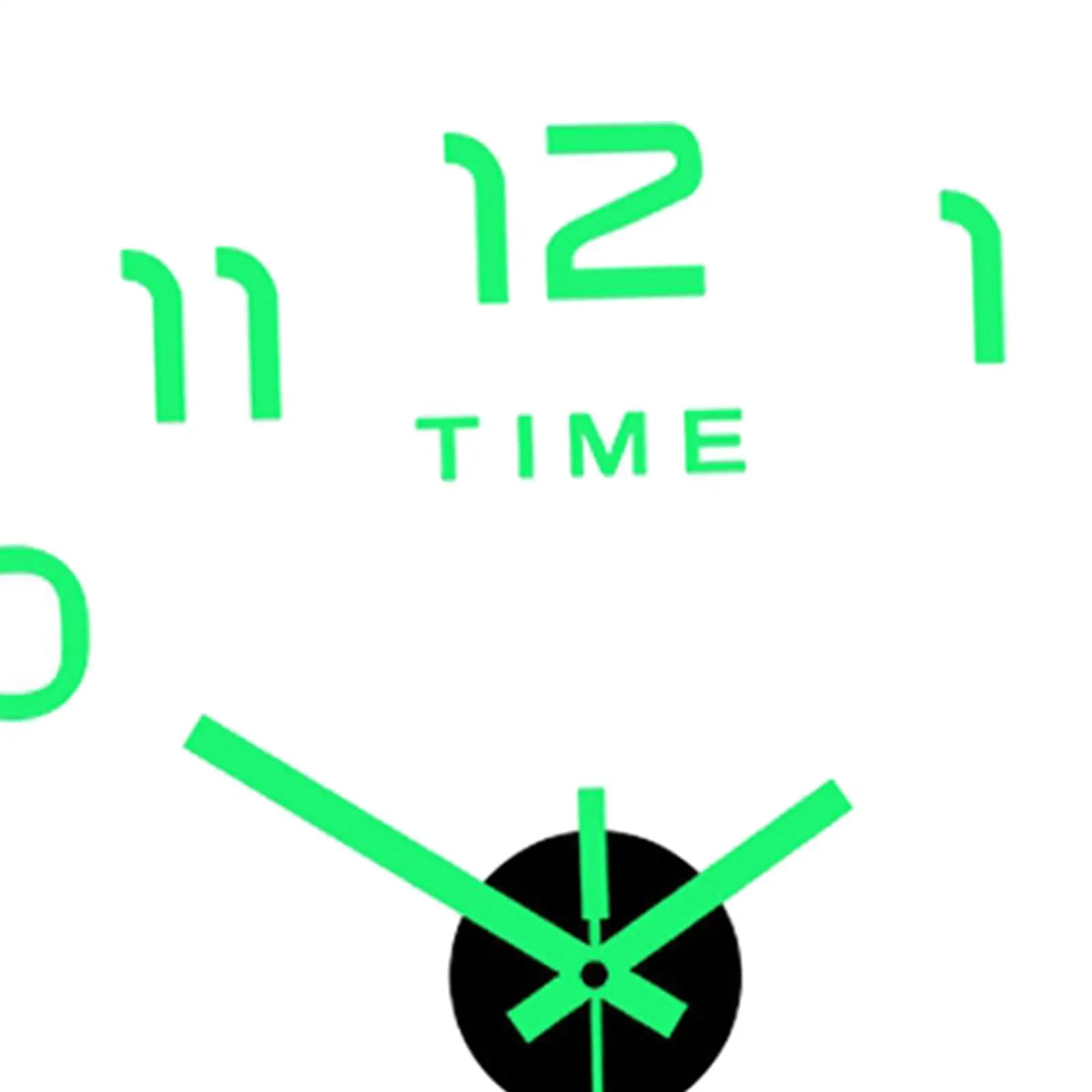 Orologio da Parete Silenzioso Luminoso in Acrilico Moderno con Numeri Grandi per Sala da Pranzo, Camera da Letto, Cucina