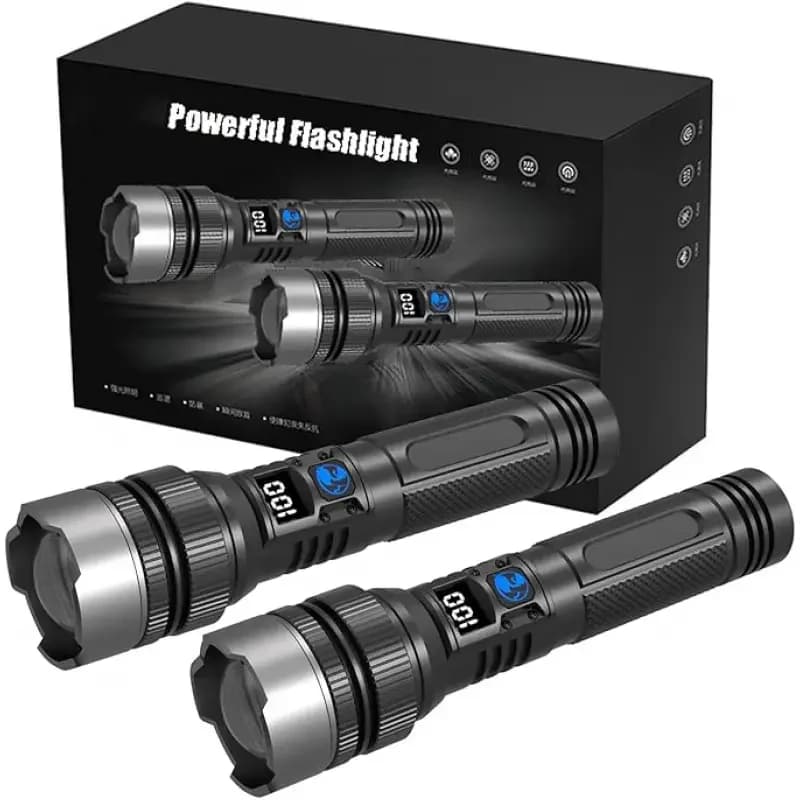 Ultra light rechargeable torch, compact and light torch for camping, hiking, fishing, outdoor emergency lighting