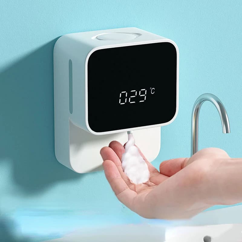 Dispenser di sapone per lavatrice intelligente a parete il bagno automatico rileva automaticamente la schiuma