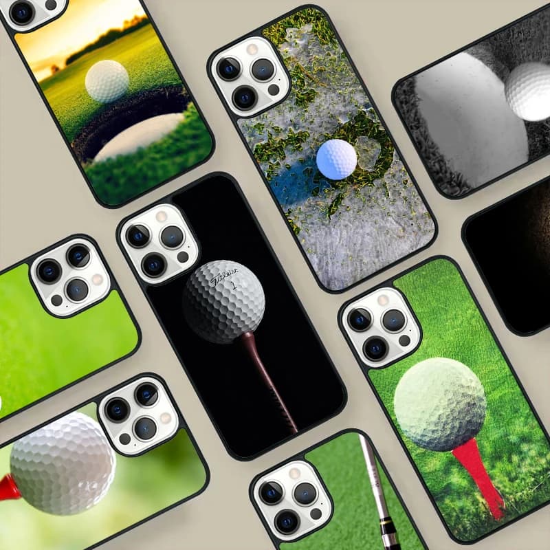 A golf ball sport Phone Case For iPhone 17 Air 16 Pro Max 15 14 Plus 13 12 11 Shockproof Silicone Cover
