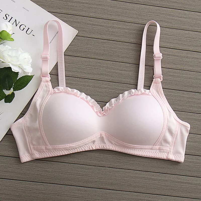Lingerie dolce per donna, simpatici tette raccolgono reggiseno per studentessa in pizzo sottile