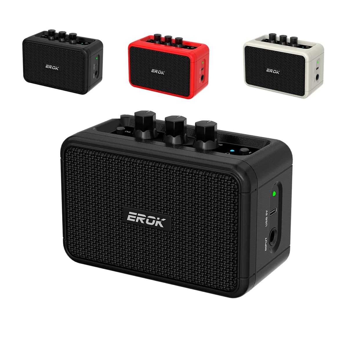 Portable EROK Mini 5W Guitar Amp Bluetooth Clean Overdrive Headphone Jack Home Practice Guitar Amplifier