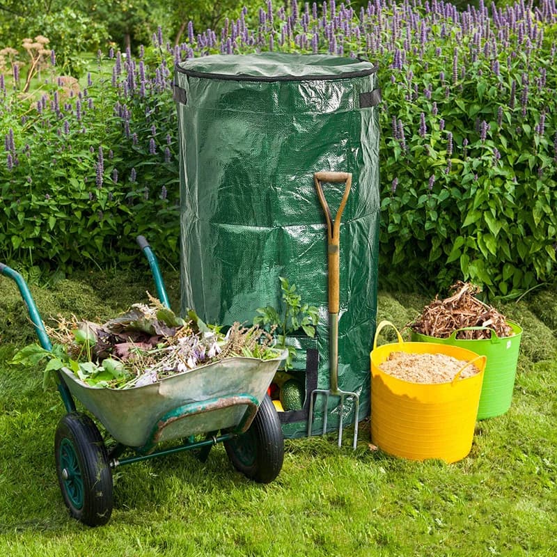 1 Pcs Green Reusable Garden Compost Bags Foldable Gardening Containers Suitable For Collecting Organic Waste In The Garden