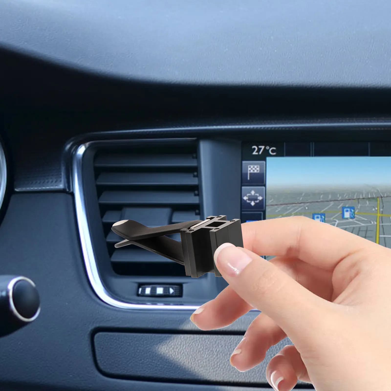 20 Pezzi Clip per Bocchette d'Aria Auto in Plastica Robusta, Design a Testa Quadrata, Supporti per Deodoranti, Facili da Installare e Rimuovere, Accessori Universali per Auto