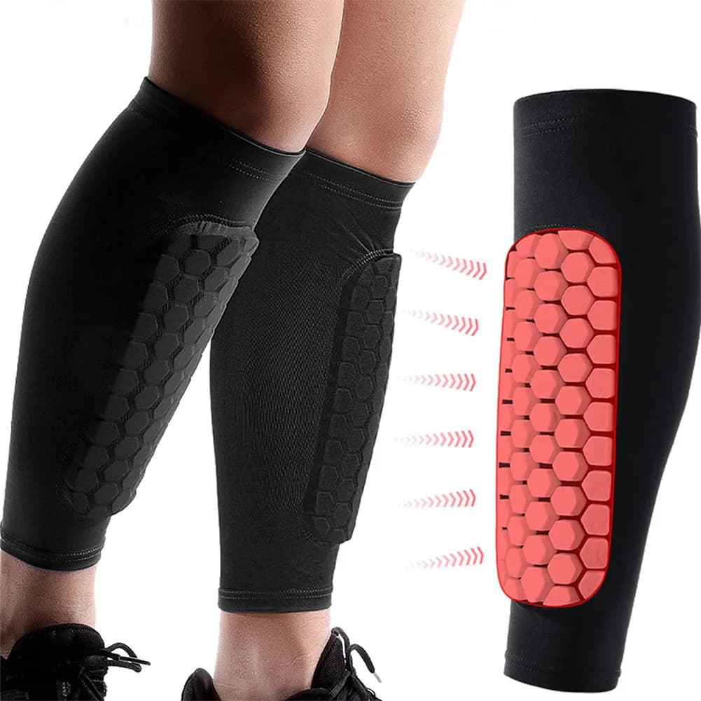 2 Pezzi Manicotti a Compressione per Gambe, Parastinchi Sportivi per Adulti e Adolescenti