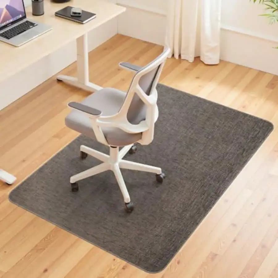 Tappetino per Sedia da Ufficio per Pavimenti in Legno e Piastrelle 48"x60" Tappetino Resistente per Sedia da Gaming Antiscivolo Non Curvo