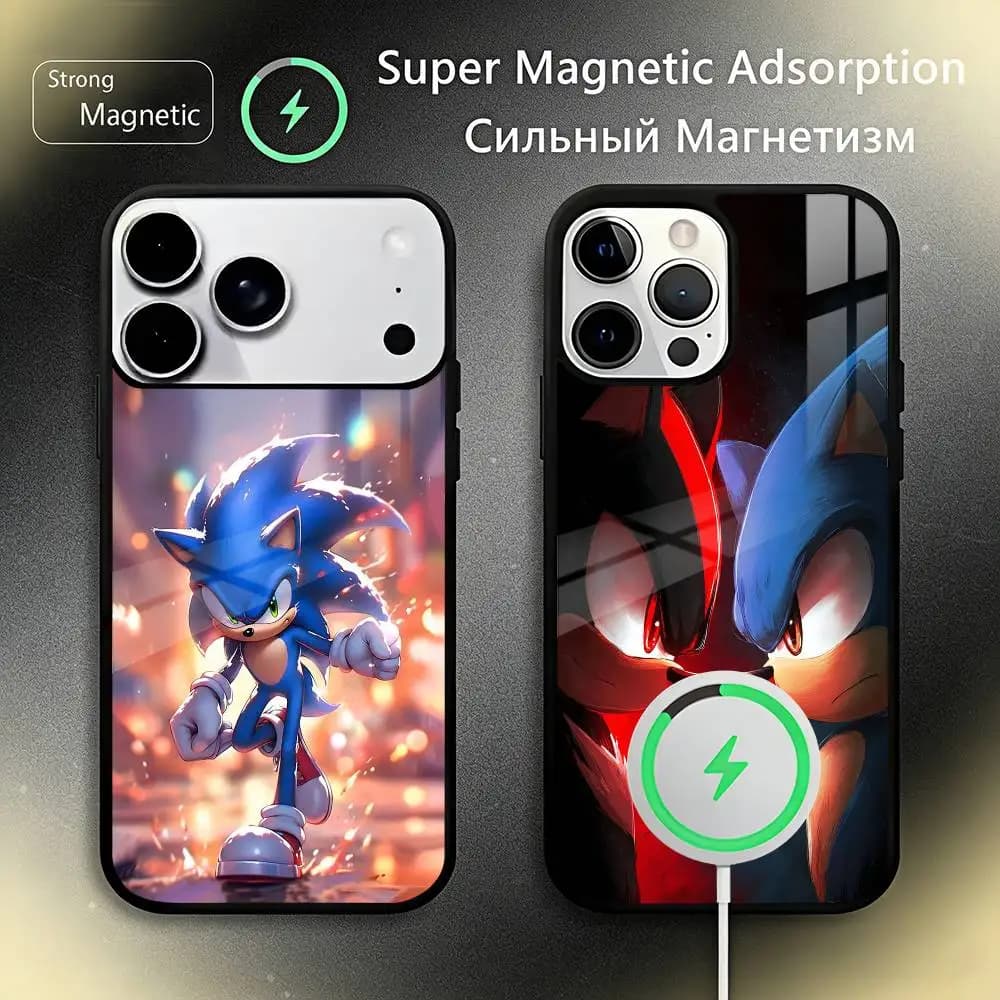 Custodia per telefono Game S-Sonic The H-Hedgehog per iPhone 17, 16, 15, 14, 13, 12, 11 Plus, Pro Max con ricarica wireless MagSafe