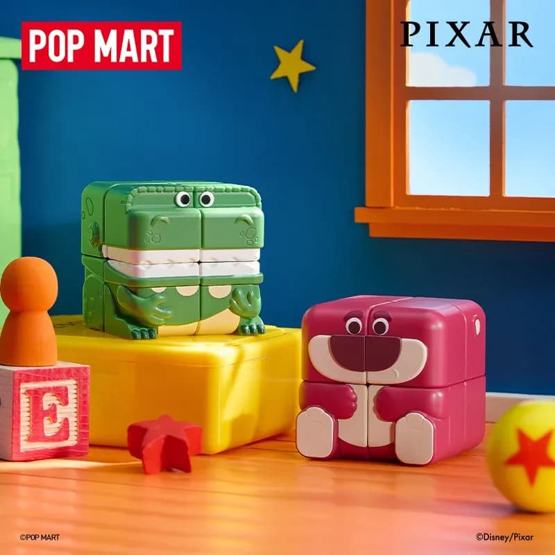POP MART PIXAR POP CUBE CUBIEC Series Blind Box Mystery Box Guess Bag Toys Doll Cute Anime Figure Desktop Ornaments Collection