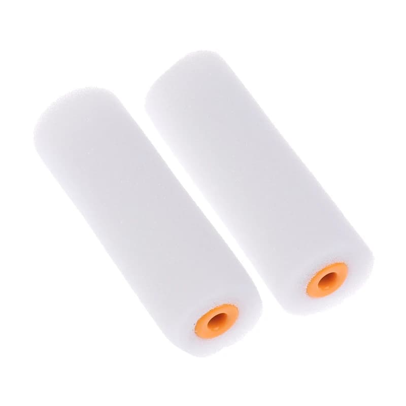 【LM】【YH】10 Pezzi Mini Rulli in Spugna Bianca da 100mm, Resistenti, per Pittura e Decorazione, Set Artistici, Materiali per Pittura